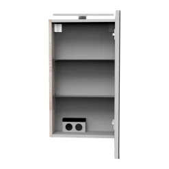 LED-Spiegelschrank 'SBC' braun 40 x 68 x 15,3 cm rechts