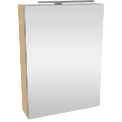 LED-Spiegelschrank 'SBC' braun 50 x 68 x 15,3 cm rechts