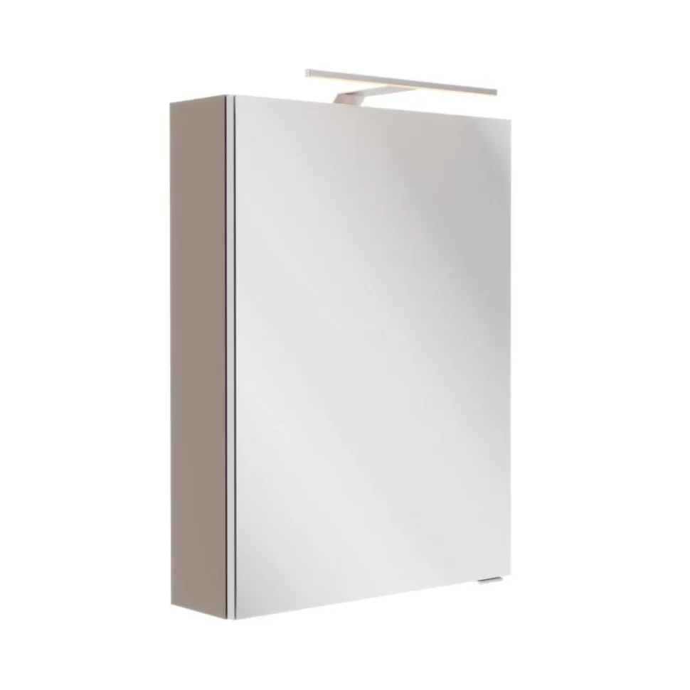 LED-Spiegelschrank 'SBC' grau 50 x 68 x 15,3 cm links