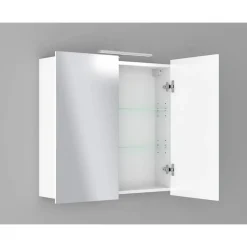 LED-Spiegelschrank 'Lune II' weiß 70 x 70 x 16 cm