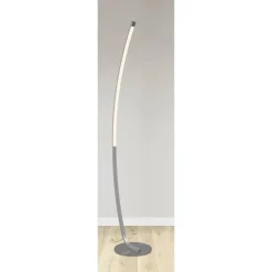 LED-Stehleuchte 'Aljona' silberfarben 148 cm