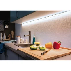 LED-Streifen 'MaxLED' 1 m 12 W 880 lm kaltweiß, silber