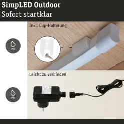 LED-Strip 'SimpLED Outdoor Warmweiß Komplettset' 5 m 20 W Weiß