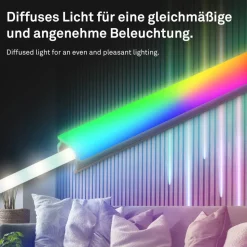 LED Stripe Ergänzungs-Set 'Pimp your Panel' RGB/W 250 lm 3000 K einstellbares weiß 2,6 m 230V geeignet für Akustikpaneele
