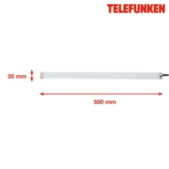 LED-Unterbauleuchte 'HADIT' silbern 7 W 50 x 3 x 1 cm