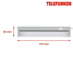 LED-Unterbauleuchte 'NUIT' grau 5,5 W 31 x 6 x 2,5 cm