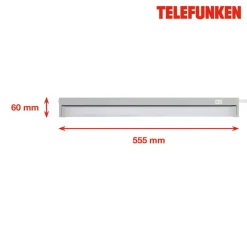 LED-Unterbauleuchte 'NUIT' grau 10 W 55,5 x 6 x 2,5 cm