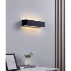 LED-Wandleuchte 'Sania 4' schwarz/weiß 36,5 x 8 cm