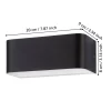 LED-Wandleuchte 'Sania 4' schwarz/weiß 20 x 8 cm