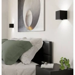 LED-Wandleuchte 'Valmontone' schwarz 10 x 10 cm