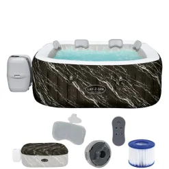 LED-Whirlpool 'LAY-Z-SPA®Hollywood AirJet™' Marmor-Optik 180 x 180 x 66 cm