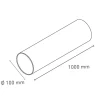 Lüftungsrohr Ø 100 x 1000 mm