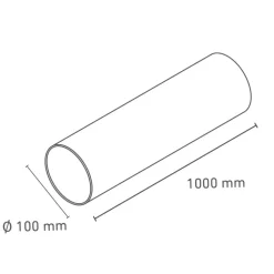 Lüftungsrohr Ø 100 x 1000 mm