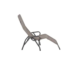 Liegestuhl 'Bito' klappbar taupe 72 x 118 x 139 cm