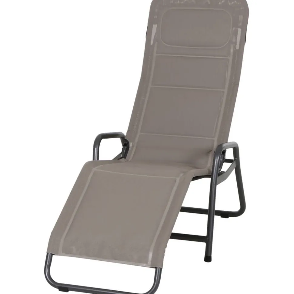 Liegestuhl 'Fano' taupe 71 x 112 x 150 cm