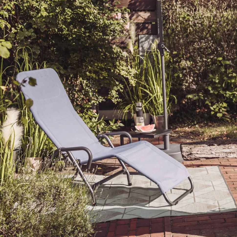 Liegestuhl 'Fano' taupe 71 x 112 x 150 cm