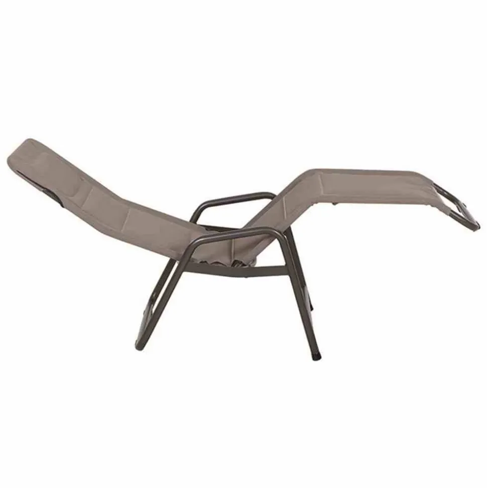 Liegestuhl 'Fano' taupe 71 x 112 x 150 cm