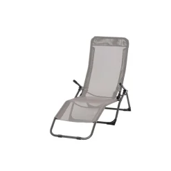 Liegestuhl klappbar taupe 60,5 x 94,5 x 140 cm