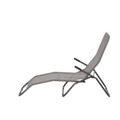 Liegestuhl klappbar taupe 60,5 x 94,5 x 140 cm