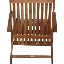 Liegestuhl 'Paleros' klappbar Akazienholz braun 60 x 90 x 147 cm