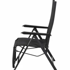 Liegestuhl 'Tesoro' klappbar Aluminium schwarz 60,5 x 111 x 72 cm