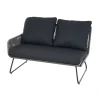 Loungebank 'Kansas' Armlehne rechts matt anthrazit/grau 127 x 75 x 75 cm