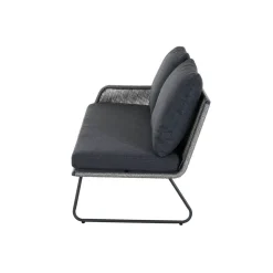 Loungebank 'Kansas' Armlehne rechts matt anthrazit/grau 127 x 75 x 75 cm