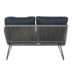 Loungebank 'Kansas' Armlehne links matt anthrazit/grau 127 x 75 x 75 cm