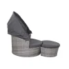 Lounge-Insel 'Luna' Aluminium anthrazit/grau 99 x 146 x 108 cm