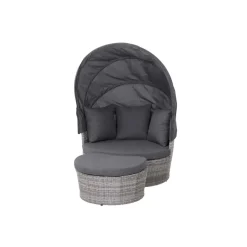 Lounge-Insel 'Luna' Aluminium anthrazit/grau 99 x 146 x 108 cm