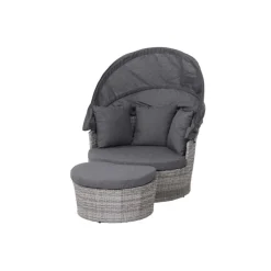 Lounge-Insel 'Luna' Aluminium anthrazit/grau 99 x 146 x 108 cm