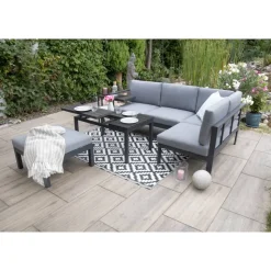 Loungemöbelset 'Braga' Aluminium grau 5-teilig