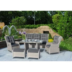 Loungemöbelset 'Canelli' für 7 Personen Aluminium