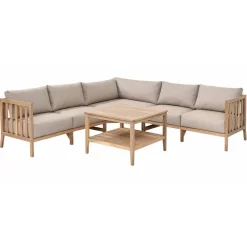 Loungemöbelset 'Gina' Holz braun 2-teilig