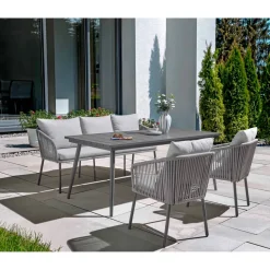Loungemöbelset 'Isabella' für 5 Personen Stahl/Aluminium