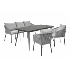 Loungemöbelset 'Isabella' für 5 Personen Stahl/Aluminium