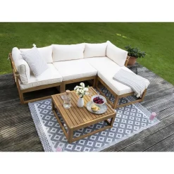 Loungemöbelset 'Karmoy' Holz beige 5-teilig