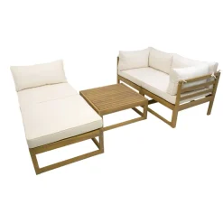 Loungemöbelset 'Karmoy' Holz beige 5-teilig