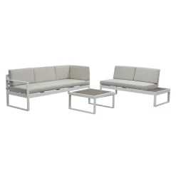 Loungemöbelset 'Lima' Aluminium beige 5-teilig