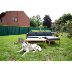 Loungemöbelset 'Malaga' Akazienholz dunkelgrau 3-teilig