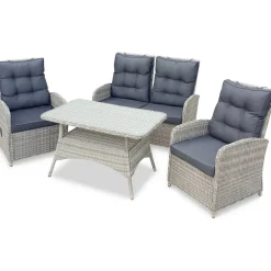 Loungemöbelset 'Monte Carlo' Aluminium anthrazit 4-teilig