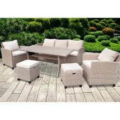 Loungemöbelset 'Prato' für 7 Personen Aluminium