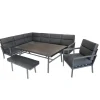 Loungemöbelset 'Sorrent' Aluminium anthrazit 5-teilig