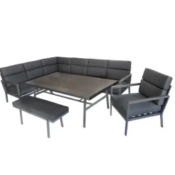 Loungemöbelset 'Sorrent' Aluminium anthrazit 5-teilig