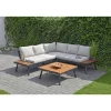 Loungemöbelset 'Theresa' Stahl beige 4-teilig