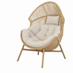 Loungesessel 'Jolanda' Polyethylen beige 100 x 98 x 142 cm