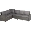 Loungesofa 'Delia' Aluminium braun/grau 274 x 188 cm