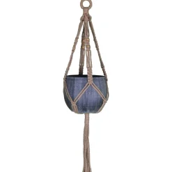 Makramee-Hängeampel Jute für Töpfe von Ø 12 - 15 x 13 cm