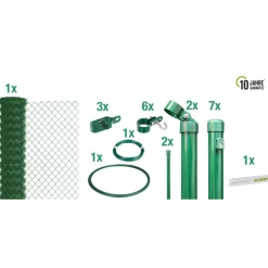 Maschendrahtgeflecht-Set grün Ø 2,8 mm 80 x 1500 cm