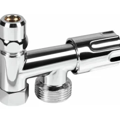 Maschinen-Eckventil chromfarben 3/8"